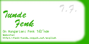 tunde fenk business card